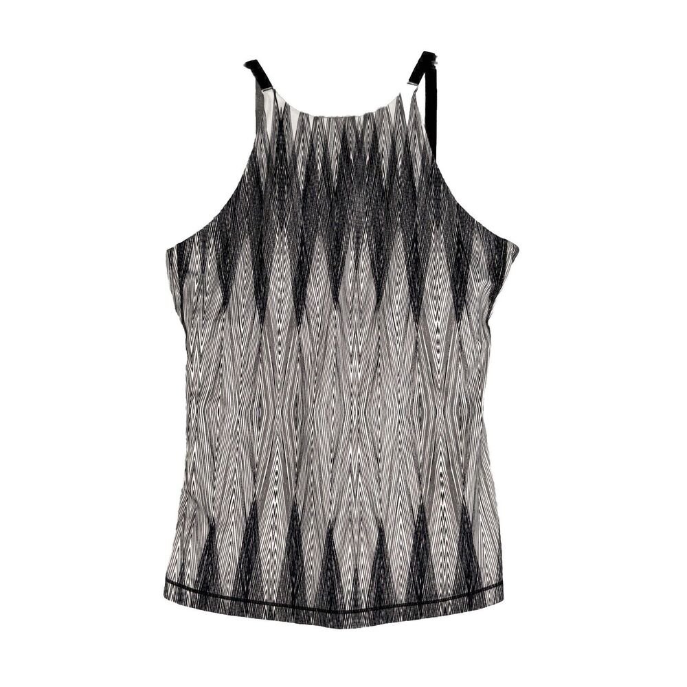Prana Tank Womens Small Black White Geometric Casual Workout Gym Athleisure